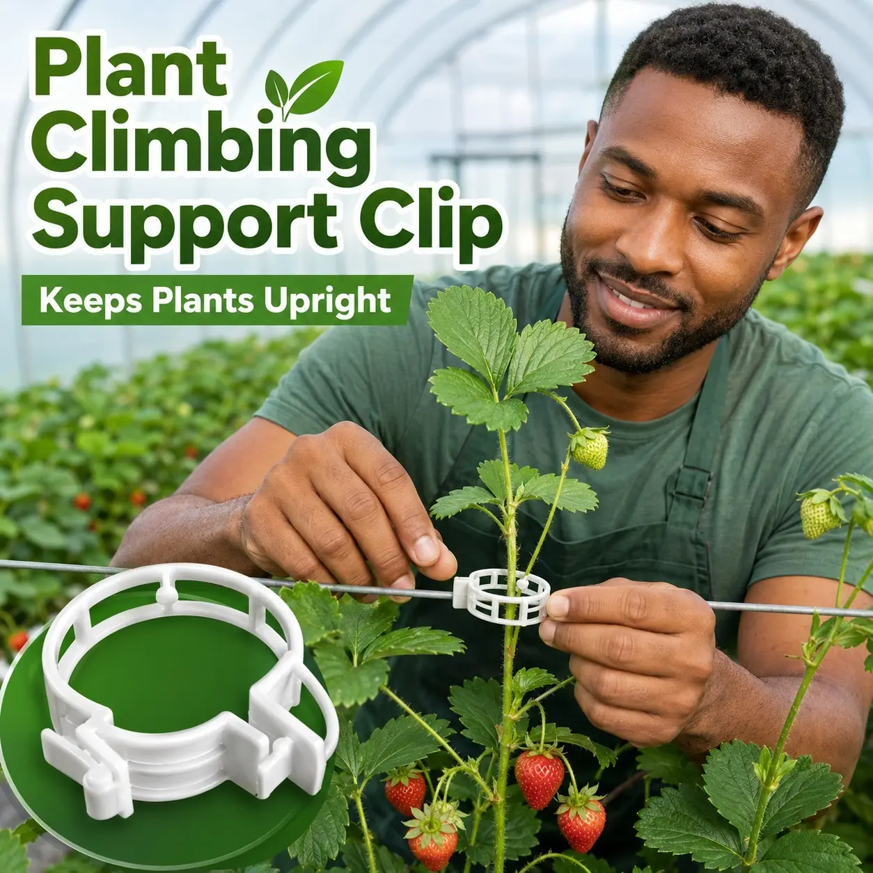Plastic Clip for Climbing Plants, Transparent Plant Holder, Tomato Support Clip, Plant Stabilizer, Vine Fixer, Gardening Supplies