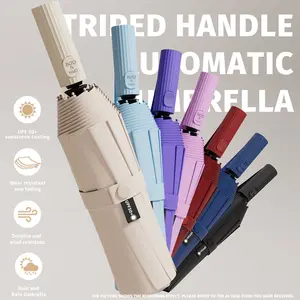 Windproof, Waterproof, UV Protection Travel Umbrella, Compact Sun and Rain Folding Umbrella, Dual Thread Structure, Large Auto Open Close Car Umbrella
