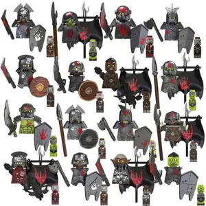 2026 hot item TV6409 TV6408 TV6407 Mini Action Figure Toys Orcs Dwarf Elves Rohan knight Army Wars Building Bricks Accessories Christmas Gifts