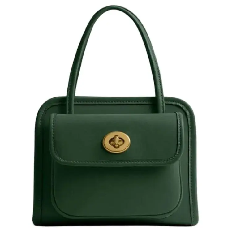 COACH Safari 16 Small Crossbody Bag for Women – Vintage-Style Leather Handbag in Hunter Green