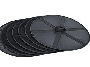 Yesker 8 Layer Herb Drying Rack Hanging Mesh Net Foldable Plant Drying Racks 24" Diameter with Green Zipper & Hook Dryer Hanging Rack for Herbs Seed Bud Fruit Clothes Grow Tent Closets Garden Outdoor