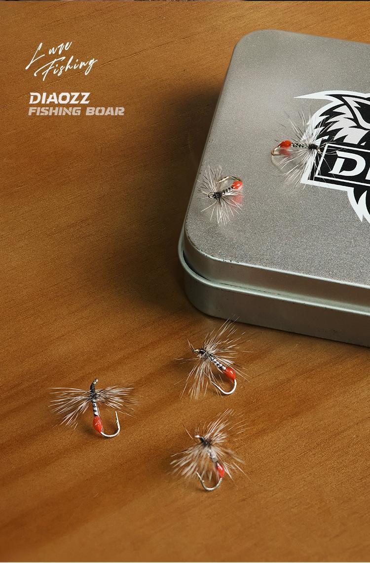 50pcs Bionic Micro Fly Fishing Flies | Angola Blood Ant & Poison Mosquito Stream Lures