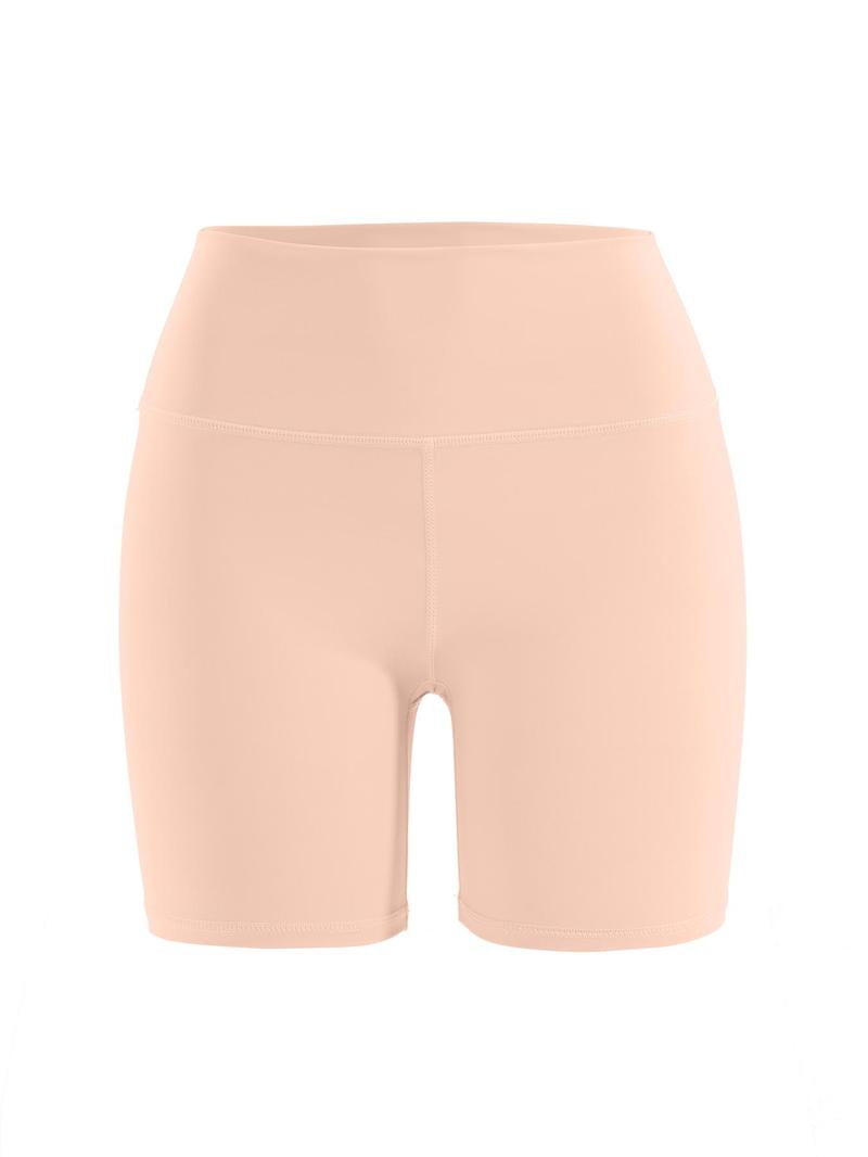 Women's Solid Round Neck Tee & High Waist Skinny Shorts Tracksuit Set, Sporty Breathable Comfortable T-shirt & Shorts Set, Jogging Suit Set, Ladies Sportswear for Indoor Outdoor, Gym Clothes for Women, Co-ord Set for Women, Minimalistic Outfit