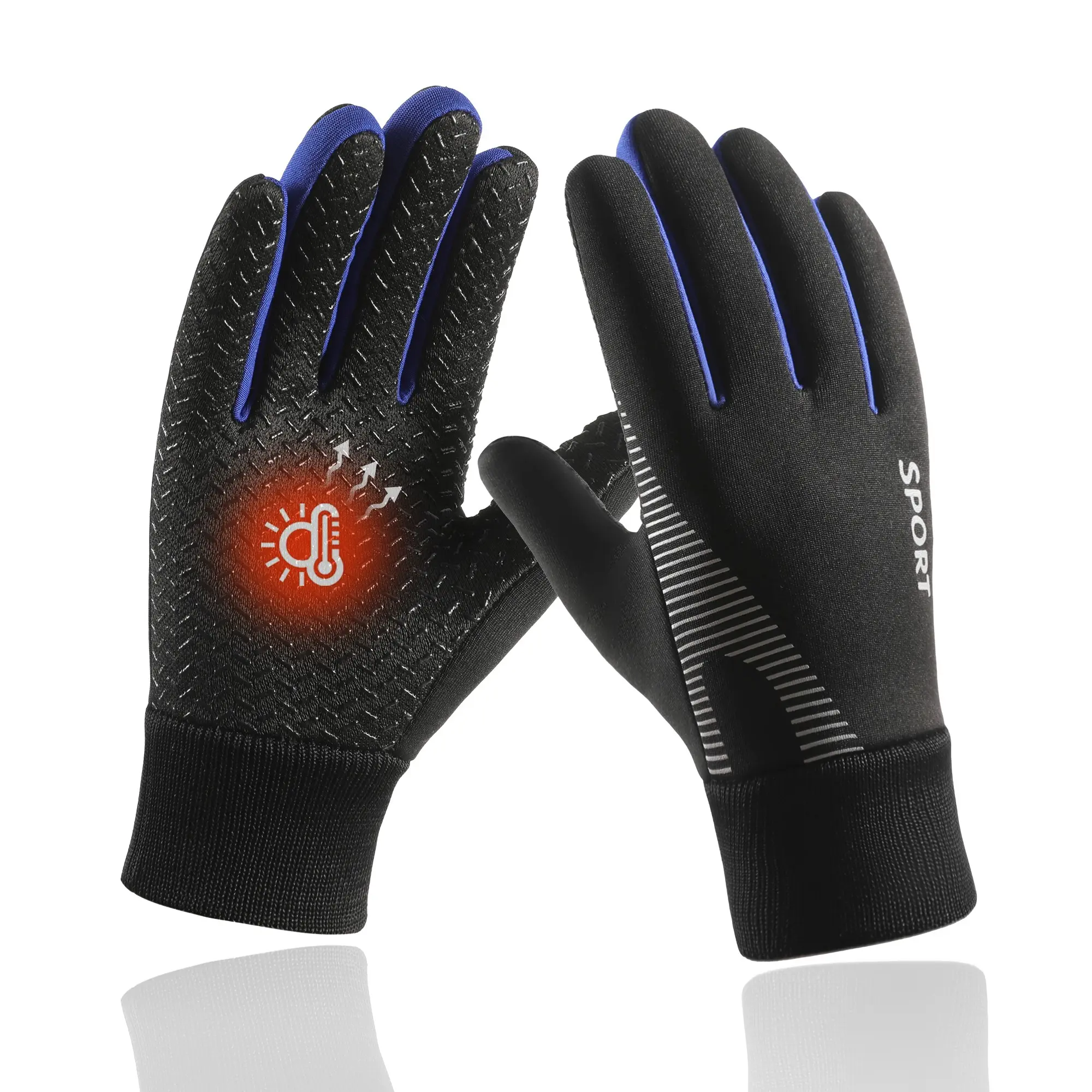 Kids Thermal Winter Gloves for Cold Weather Separated Fingers Non Slip Grip Machine Washable For Boys Girls Ages 5 To 13 Skiing Snowboarding Outdoor Activities Holiday Gift Outdoor Activity Gloves