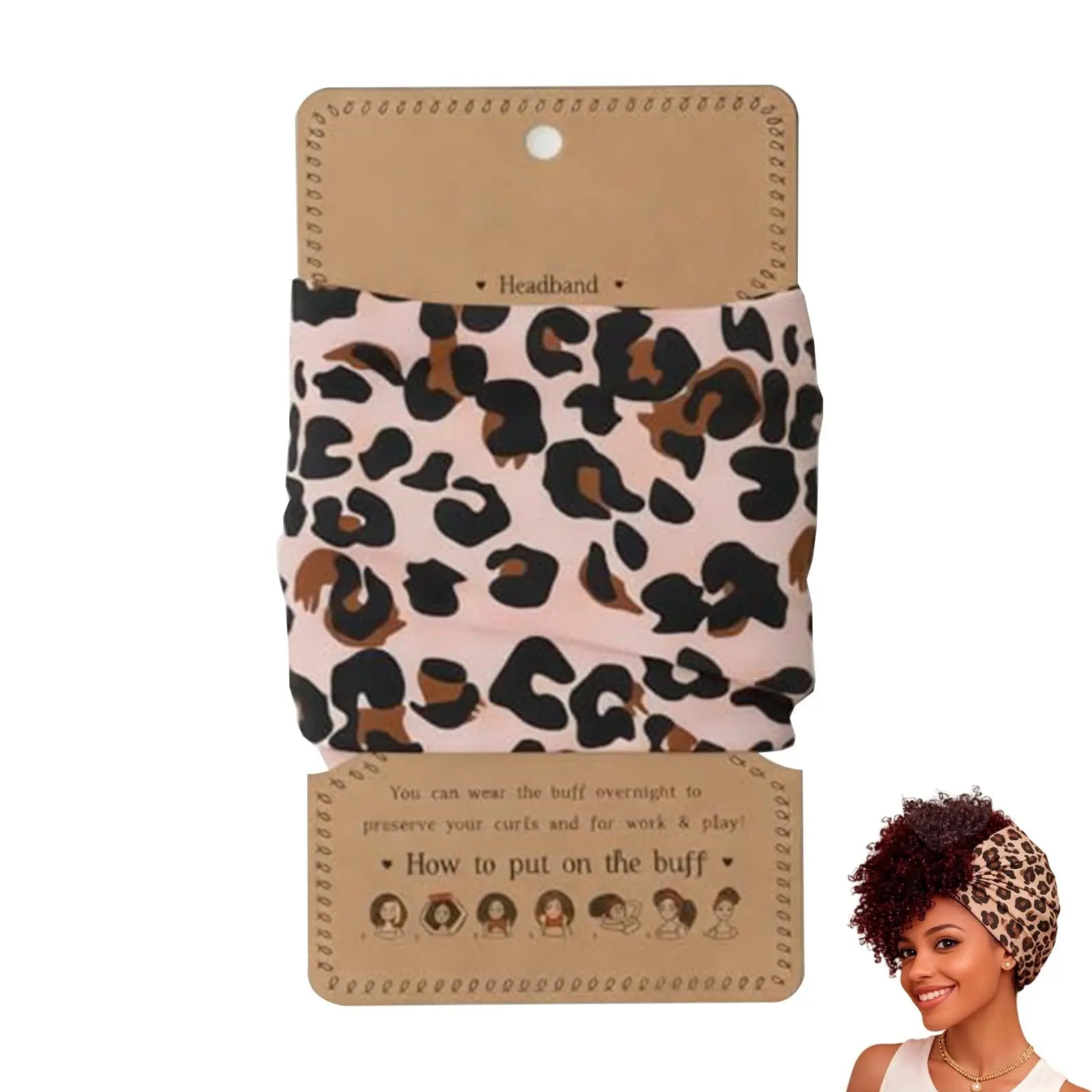 Comfort Elastic Pineapple Style Headband for Ladies, Flexible Non-Slip Hair Holding Head Wrap, Practical Accessory to Gather Curly Natural Hair for Washing Face, Makeup and Daily Rest