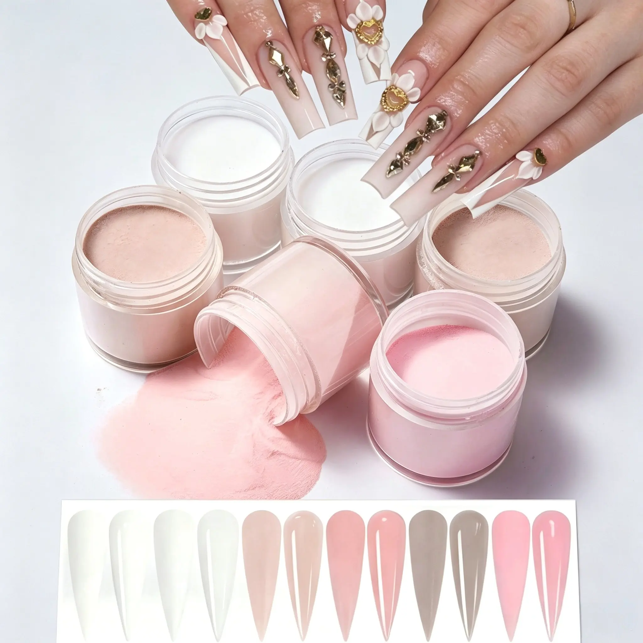 High Gloss Acrylic Nail Powder 6-Color Set DIY Nail Look High Gloss Acrylic Nail Powder 6-Color Set DIY Nail Look