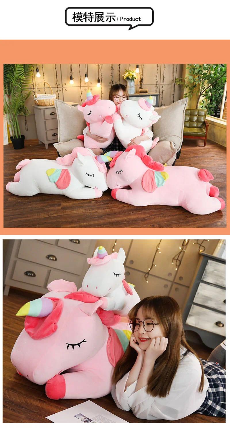 25cm-35CM Kawaii Giant Unicorn Plush Toy Soft Stuffed Unicorn Soft Dolls Animal Horse Toys For Children Pillow Birthday Gifts