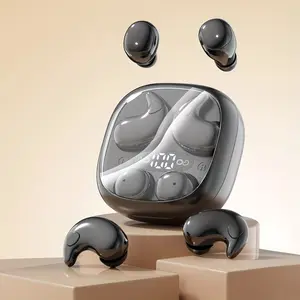 2-in-1 Wireless Sleep Earbuds, Ultra-Thin Mini Sleeping Headphones with Noise Reduction, Super Soft Comfortable Invisible Earbuds for Small Ears & Side Sleepers, Long Battery Life Audio for Work, Nighttime