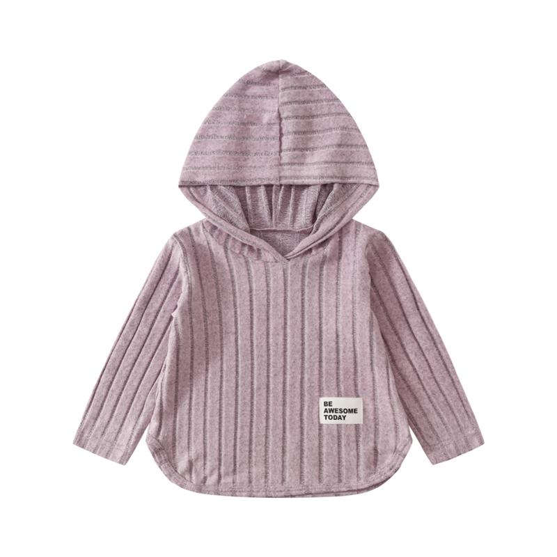 4-piece girls' autumn rib knit hooded pullover casual slim and comfortable trousers suit 3-12-year-old children's elegant skin-friendly simple knitted children's wear