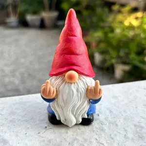 Cheeky Garden Gnome Figurine, Funny Resin Outdoor Statue for Yard Patio Lawn Fairy Garden & Home Decor