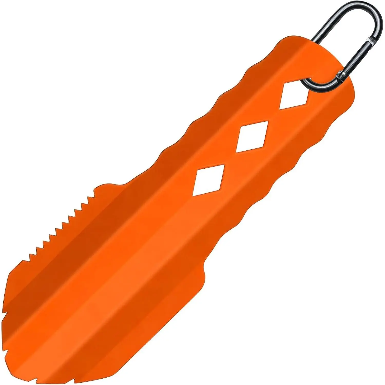 3-in-1 Ultralight Backpacking Trowel, Durable Aluminum Shovel & Potty Tool with Ergonomic Handle for Hiking, Camping & Survival, Orange