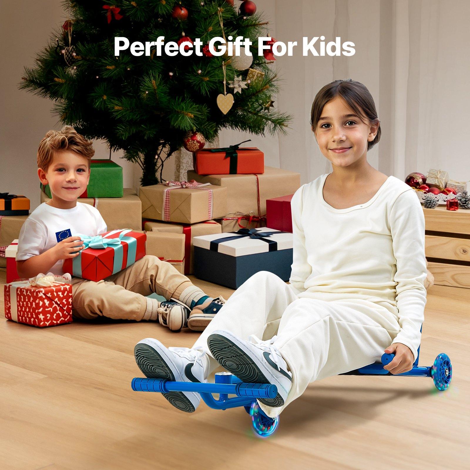 VEVOR Ride on Scooter, Load Capacity of 198 lbs, Swing Side-to-Side for Amazing Ride Powered by Zig-Zag Motion, Ride on Drifting Toy for Ages 10+, Rides on Any Hard Surface for Indoor & Outdoor, Blue VEVOR Ride on Scooter, Load Capacity of 198 lbs, Swing Side-to-Side for Amazing Ride Powered by Zig-Zag Motion, Ride on Drifting Toy for Ages 10+, Rides on Any Hard Surface for Indoor & Outdoor, Blue