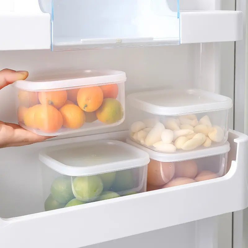 Refrigerator-Specific Freezer Box, Kitchen Rectangular Sealed Container, Food-Grade Transparent Storage Box, Home Use