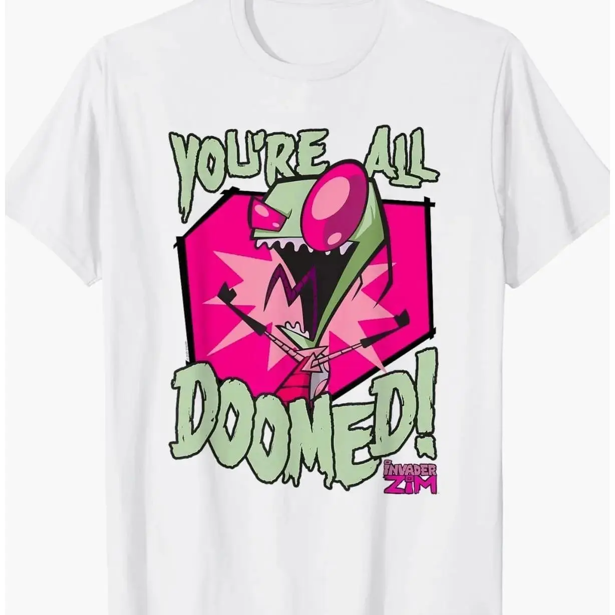 🎬 🖤 Invader Zim You're All Doomed Dark Humor Nickelodeon Cartoon T-Shirt