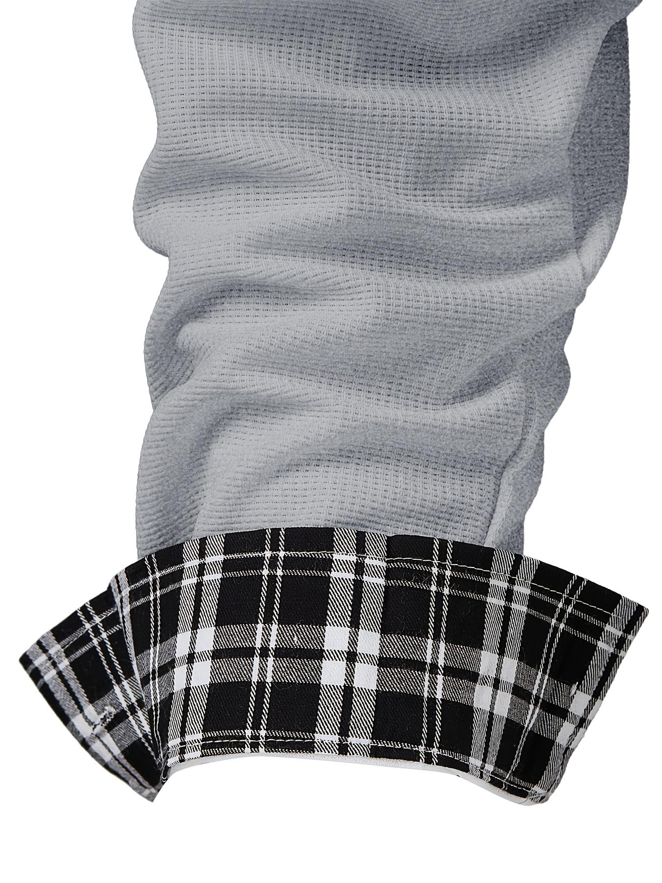 Men's textured waffle grid splicing grid metal design button long sleeved outdoor casual shirt