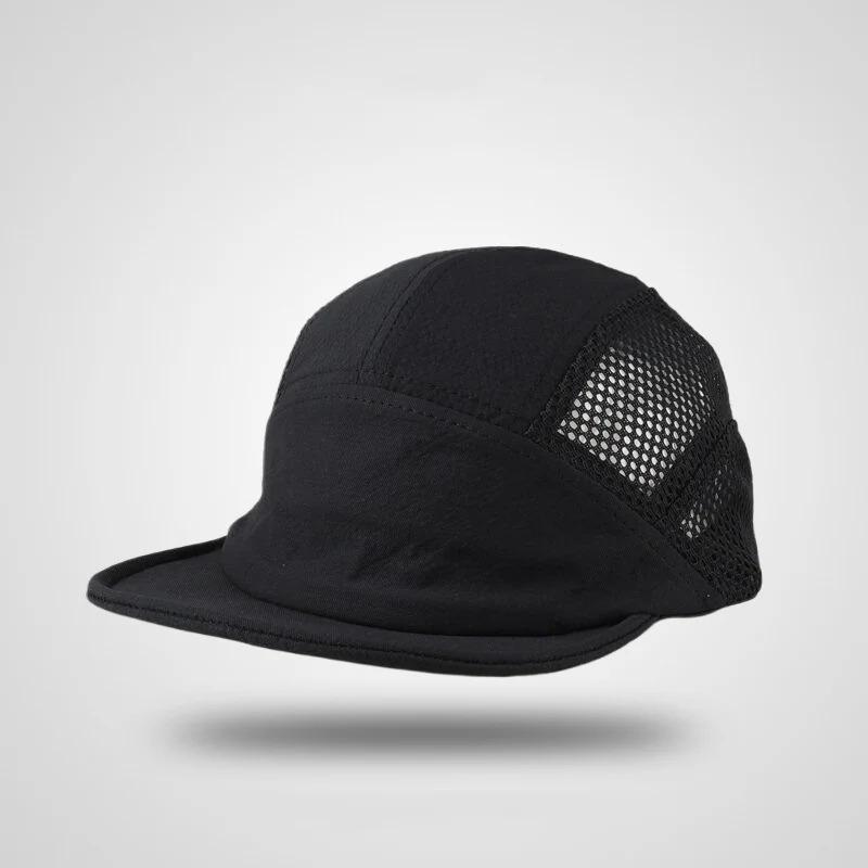 Korean Style Quick-dry Mesh Baseball Caps Men Women Soft Short Brim Breathable Snapback 5 Panel Hat Outdoor Camping Fishing Hats