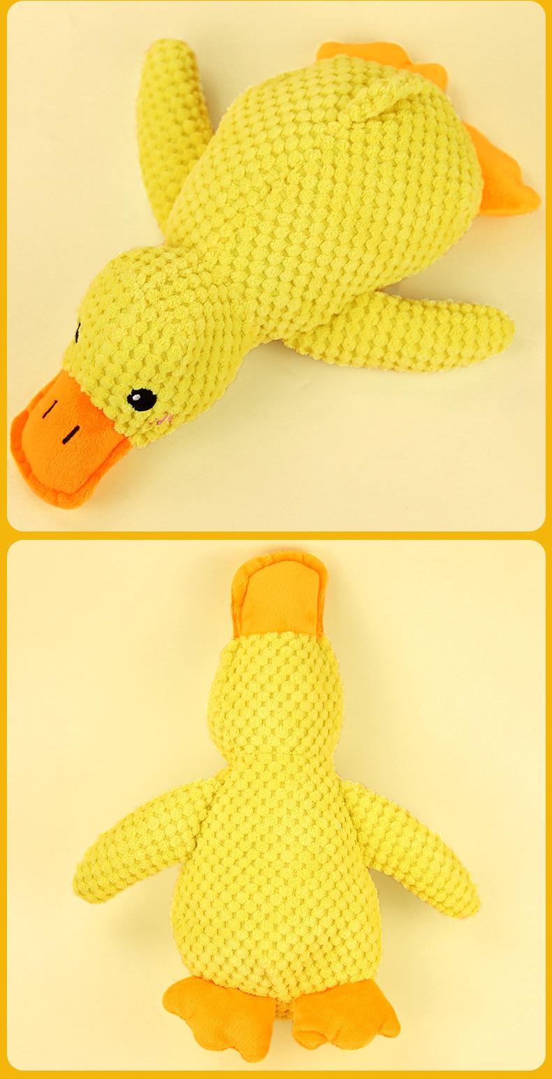 Little yellow duck plush pet toy for self-entertainment, durable, chewable, sound-making, for small and medium-sized dogs
