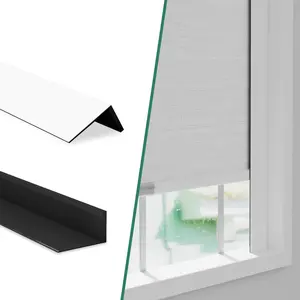 Light Blocking Strips for Window Shades and Blinds 100% Blackout PVC Side Tracks Window Light Blocker for Bedroom (White, 58", 2PCS)