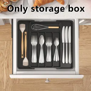 Expandable Cutlery Drawer Organizer, 7 Compartments, Multi-Color Options, Kitchen Storage Solution for Spoons, Forks, Knives, Utensils