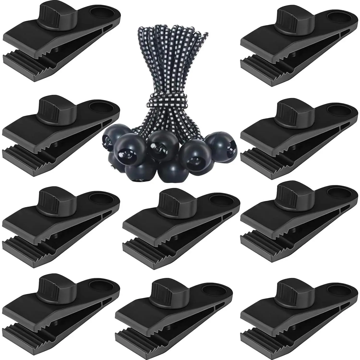 Tarp Clips Heavy Duty Lock Grip, 20 Pack Tarp Clamps, Shark Tent Fastener Clips Holder, Pool Awning Cover Bungee Cord Clip, Car Cover Clamp