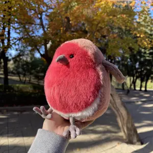 23cm Fat Pigeon Plush Toy, Unisex Cartoon Fluffy Bird Doll, Stress Relief Toy, Pet Companion, Holiday Ornament for Children's Xmas & Birthday Gifts