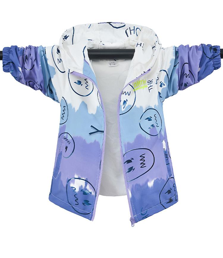 (New)Kids Boys' Spring Autumn Thin Windbreaker - Lightweight Fashion Jacket for to Medium Size Boys, Casual Stylish Outerwear, Breathable Seasonal Coat, Easy Care Polyester Fabric