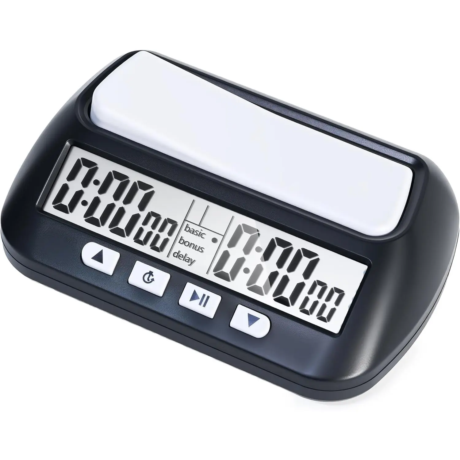 Generic Multifunctional Chess Clock, Professional Electronic Chess Timer, Portable Digital Chess Clock for Chinese Chess International Chess Board Go Game Gobang (Black)