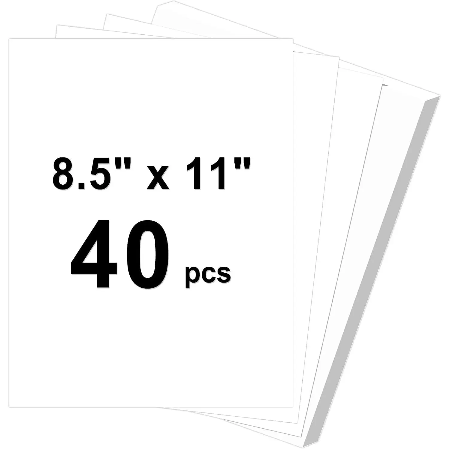 40 Sheets Cardstock 8.5x11, 65lb White Card Stock, Construction Paper, 180gsm Thick Printer Paper for Printing, Painting, Card Making,  School Supplies,Party Decorations