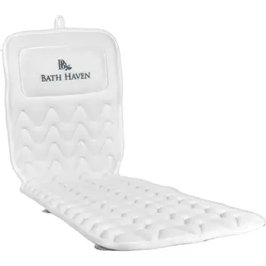 Full Body Bath Pillow and Mat for Tub, Supports Head Neck Back, Relaxing Spa Cushion for Jacuzzi, Quick Drying Luxury Bathtub Accessories for Women Men