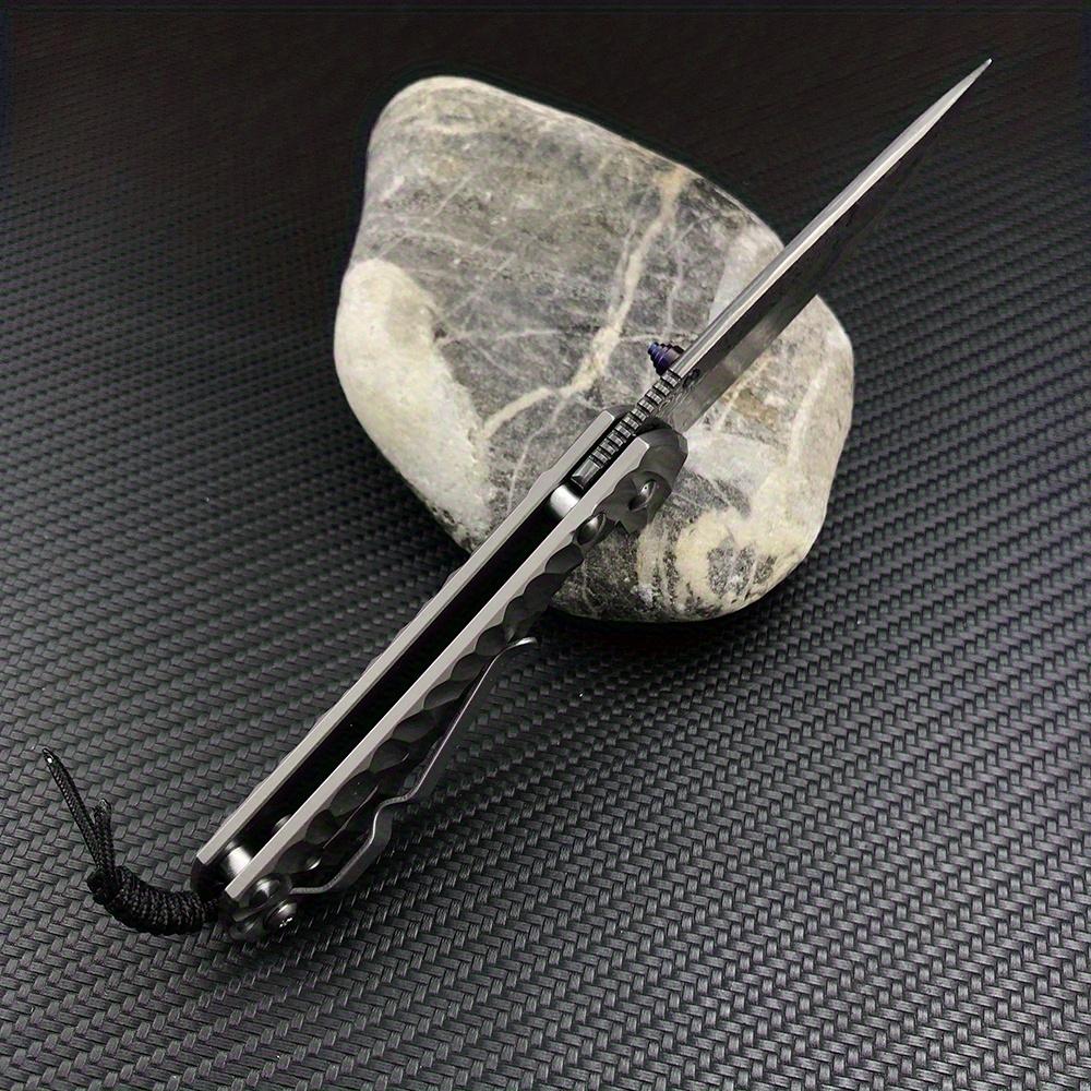 Chris Reeve Damascus  Folding Knife, High Hardness Multi-Purpose  Tool for  Hiking Camping,Gear Stylish Pocket Clip Secure Grip Knife Well Designed Blades set edc  men,Christmas gift