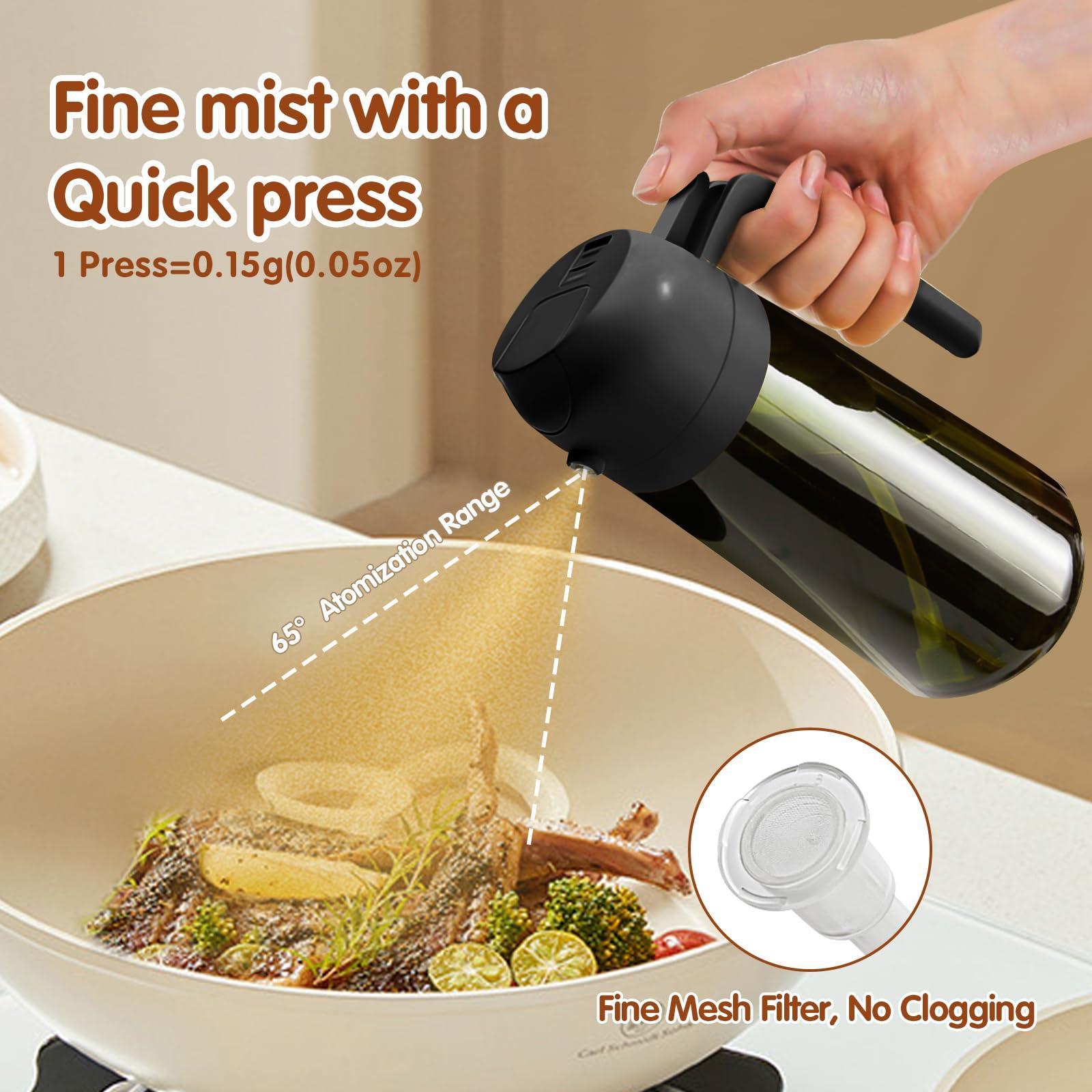 16 oz Glass Oil Spray Bottle, Oil Mister Spray Bottle for Cooking, 2-in-1 Olive Oil Sprayer and Kitchen Cooking Oil Dispenser, Glass Oil Bottle for Kitchen with 470 mL Aroma Mist Spray-and-Pour Design, Home Use Kitchenware, Kitchen Gadgets #GLOBAL PICKS 16 oz Glass Oil Spray Bottle, Oil Mister Spray Bottle for Cooking, 2-in-1 Olive Oil Sprayer and Kitchen Cooking Oil Dispenser, Glass Oil Bottle for Kitchen with 470 mL Aroma Mist Spray-and-Pour Design, Home Use Kitchenware, Kitchen Gadgets #GLOBAL PICKS