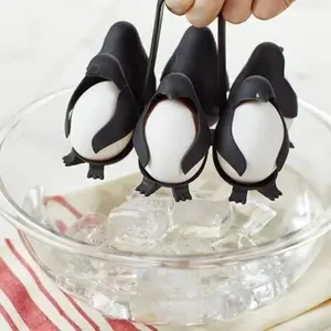 2026 New Penguin 6-in-1 Egg Holder, BPA Free High Temp Resistant 6-Hole Egg Steaming Tray, Multifunctional Kitchen Gadget for Cooking & Fridge Storage