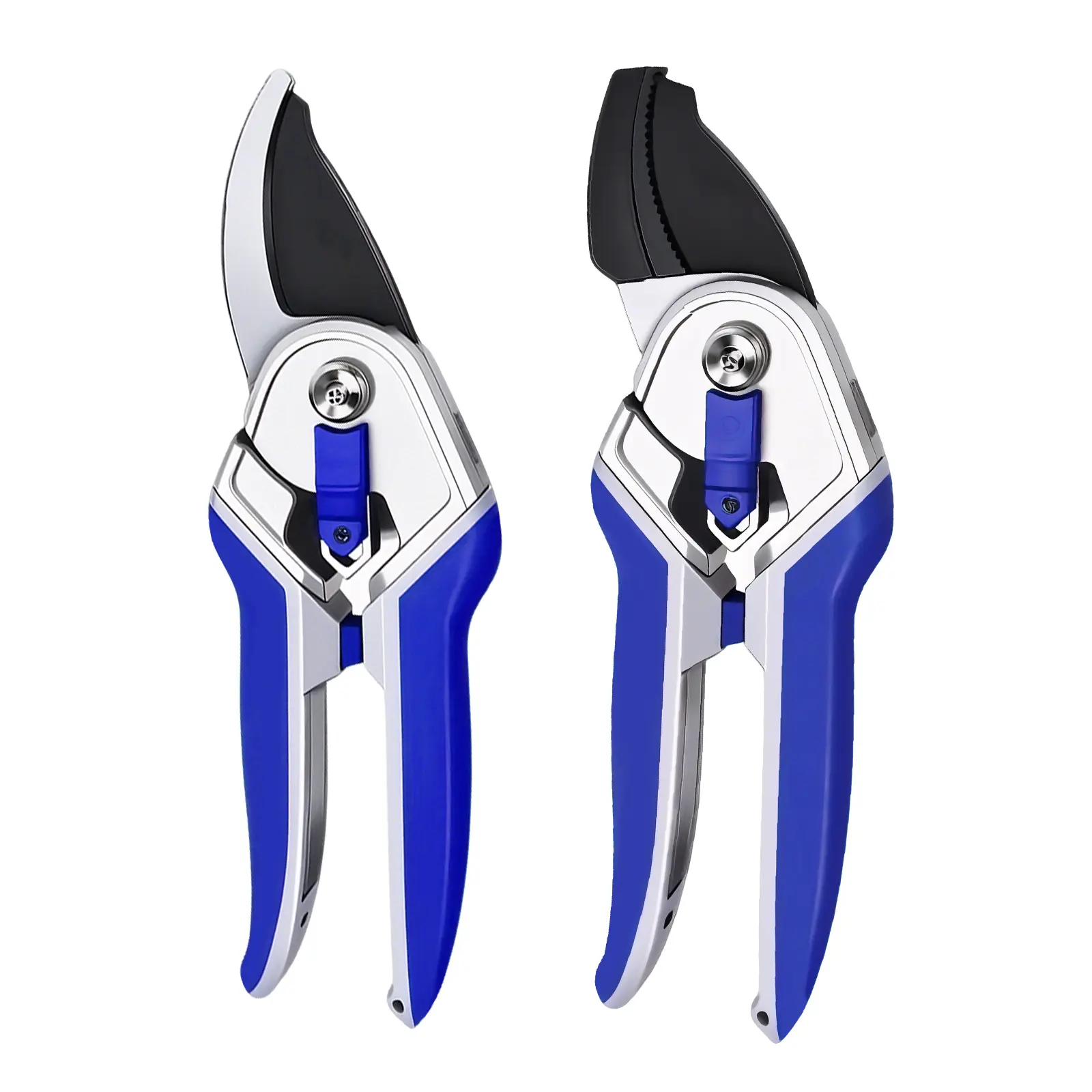 Pruning Shears Set – 2 Pack 8 Inch Bypass & Anvil Pruners, Heavy Duty Garden Scissors with Comfort Grip – Plant, Tree, Flower Trimming – Ideal Gardening Hand Tools for Plant Care