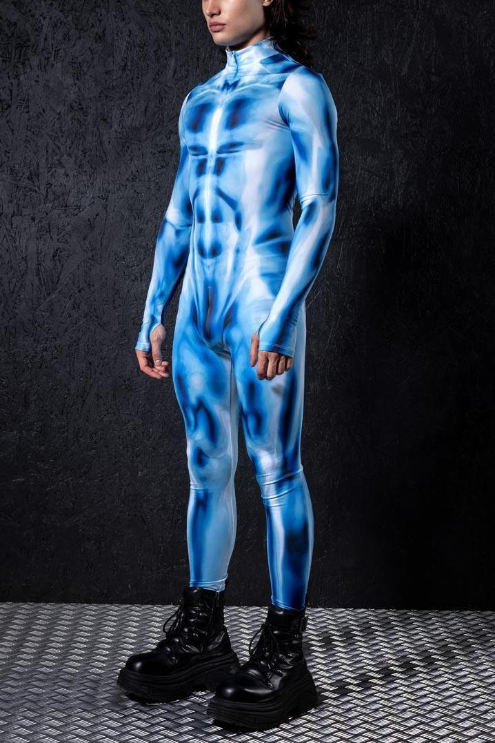 Halloween Party Performance Costumes 3D Printed Tights Jumpsuit for Men Anime Cosplay Clothing Party Carnival Festival Outfit