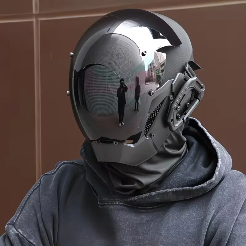 Cyberpunk Mask for Halloween Cosplay, Mechanical Cool Realistic Cs Tactical Props, Party Stylish Funny Photo Face Cover