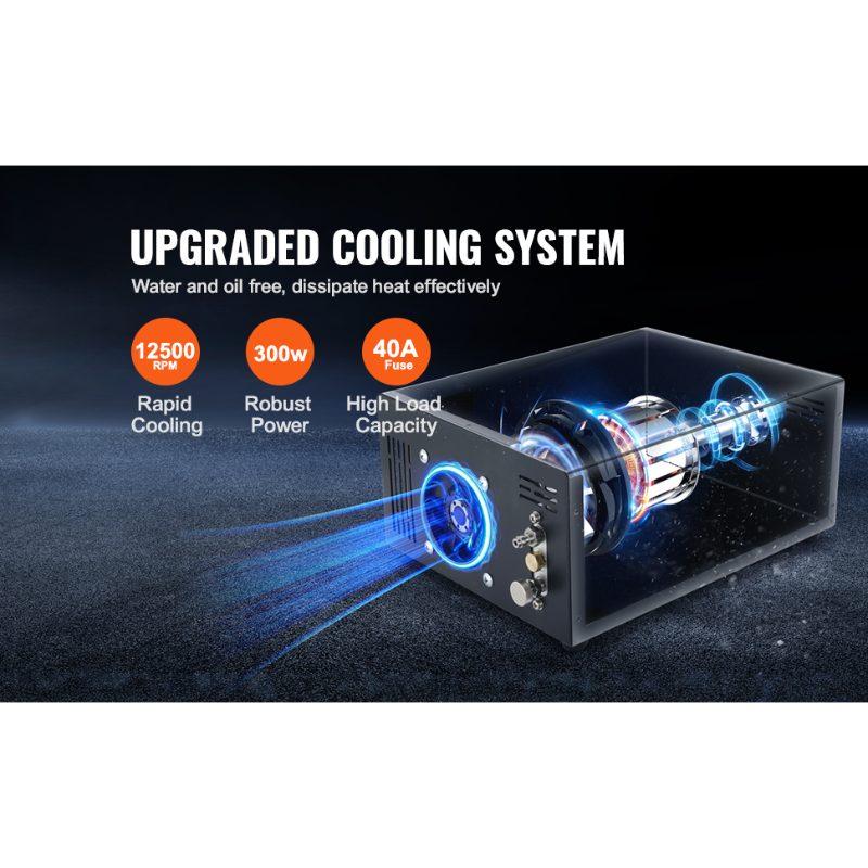 VEVOR PCP Air Compressor, 4500PSI Portable PCP Airgun Compressor with Built-in Converter, Auto-Stop DC12V/AC120V Oil Water-Free Paintball Tank Compressor Pump for Air Rifle, Scuba Diving Bottle