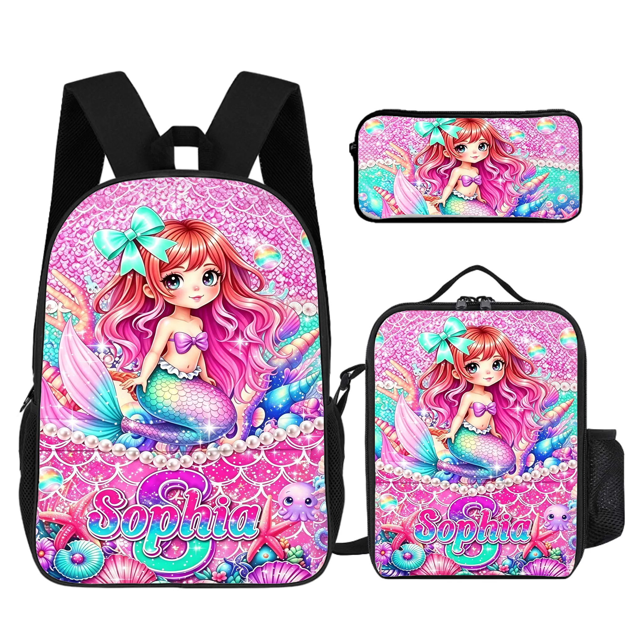 3Pcs Fairy Backpack Set For Girls, Custom Name Backpack Matched With Cute Pencil Case. Dreamy Princess Preschool School Bag, Wonderful Birthday And Christmas Surprise Gift For Daughters.   # TikTokMadeMeBuyIt # FairyBackpackSet # PrincessSchoolB