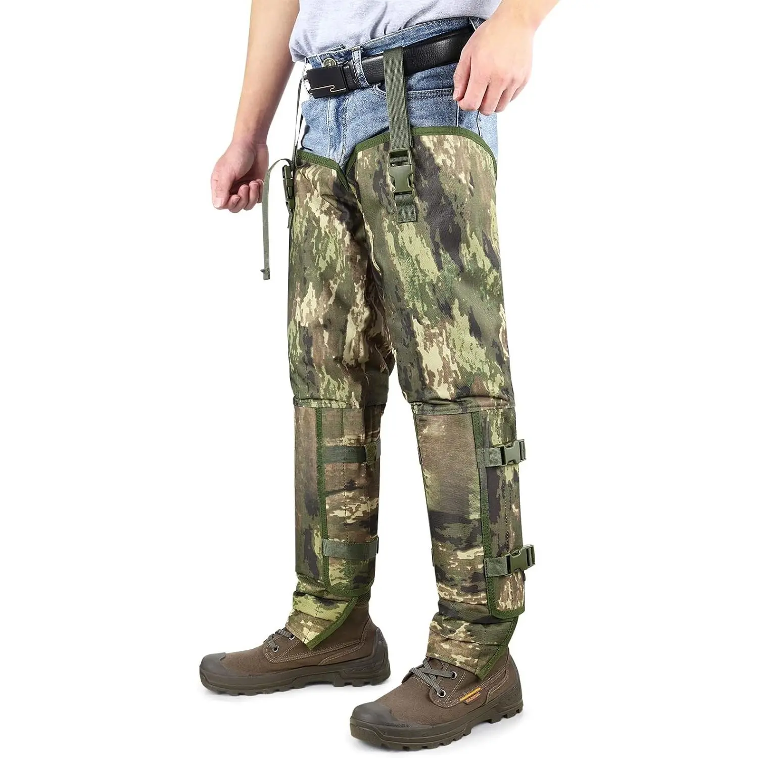 Snake Guard Protection Chaps: Snake Bite Protection for Ankle to Thigh Snake Chaps, Waterproof Snake Gaiters