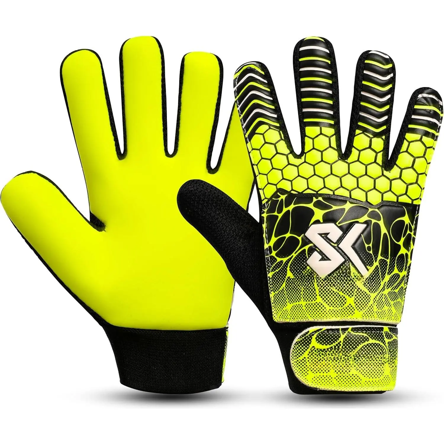 Soccer Goalie Gloves Youth, Football Goalkeeper Gloves for  Boys Youth  Double Wrist Protection Along 4mm Super Grip Palm