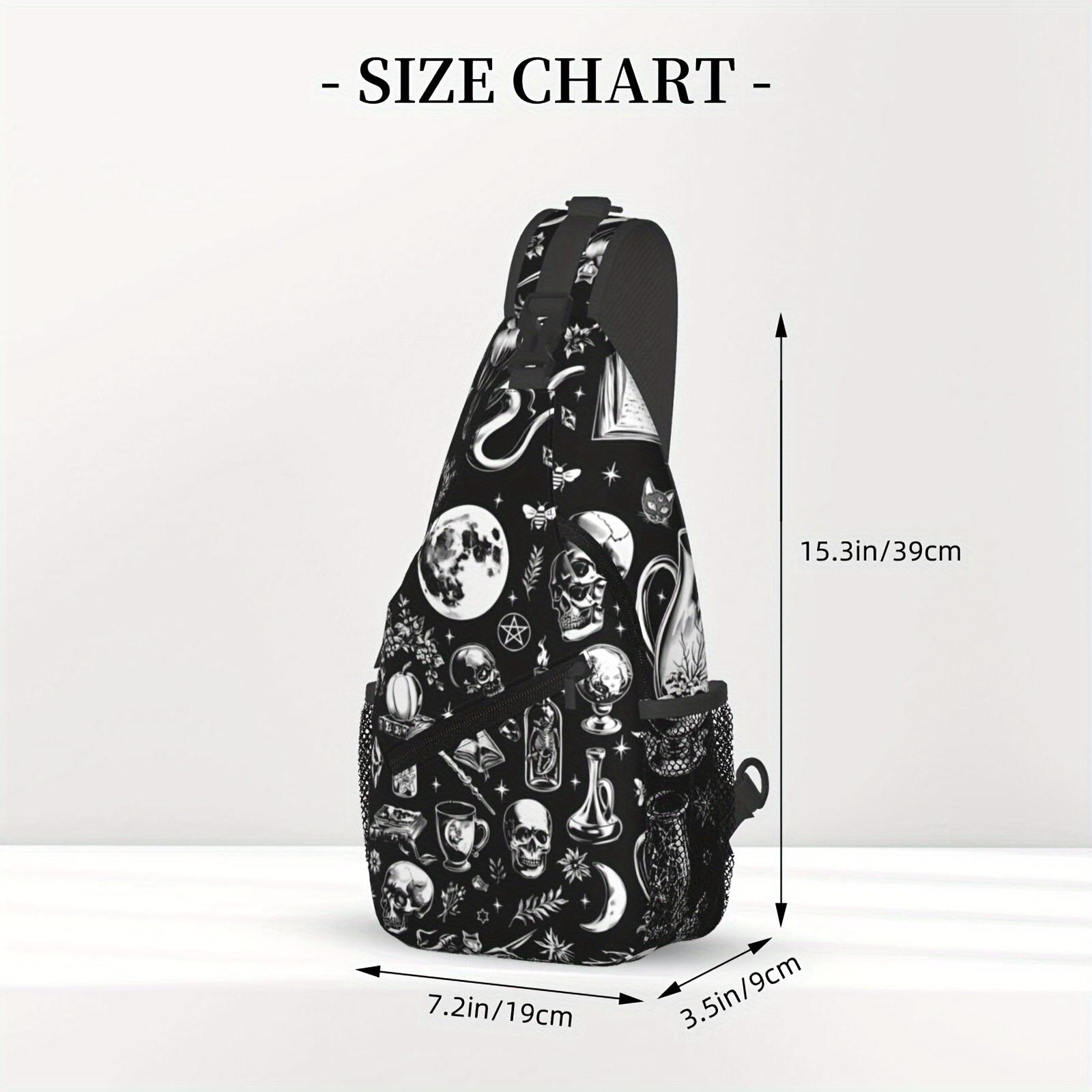 Crossbody Chest  Hiking  Gothic Witch Witchcraft Shoulder  Folding Large Capacity Fashion Durable Can Be Used For Shopping, Work, Beach  Fishing  Halloween Travel Accessories Must Have  For School Back Christmas Gifts bag backpack