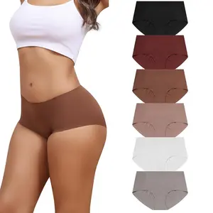 LEVAO Seamless Mid Waist Panties for Women – No Show Breathable Stretch Full Coverage Everyday Underwear, 6 Pack