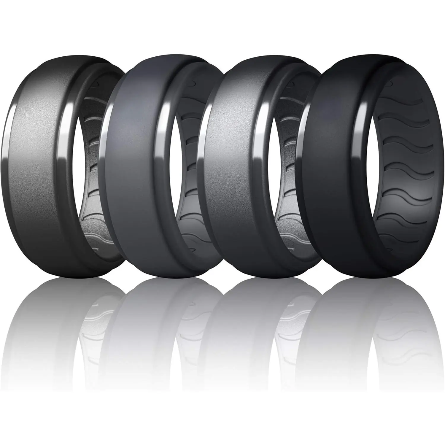 Mens Silicone Wedding Band - Rubber Wedding Rings, Silicone Wedding Band