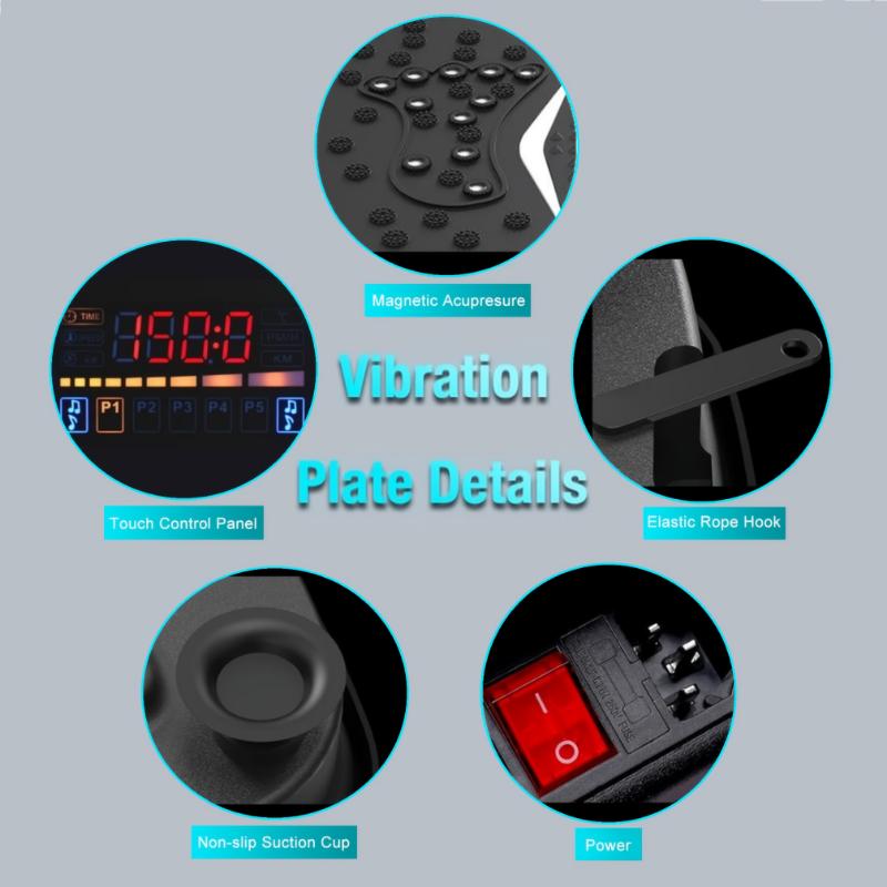 Vibration Plate Exercise Machine, Waver Vibration Plate, Home Fitness Full Body Shaker Exercise Machine, Vibration Board Equipment For Lymphatic Drainage, Gym Set Women Men Ab Leg Step Workout Platform, Without Battery