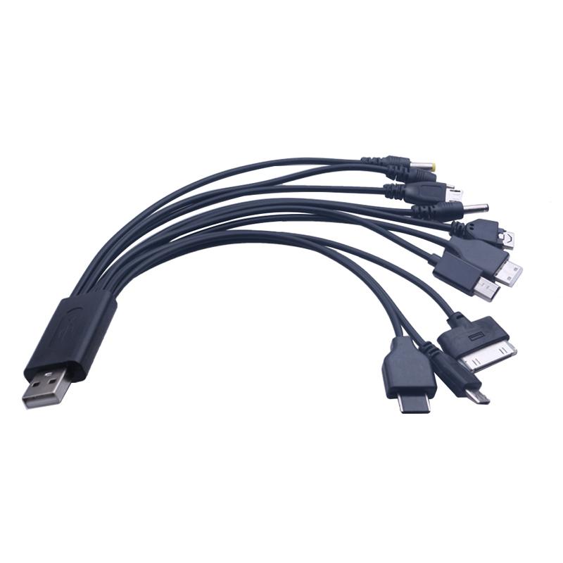 Universal USB To Multi Plug Cell Phone Charger Cable 10 to 1 USB Cable  Charger Cable