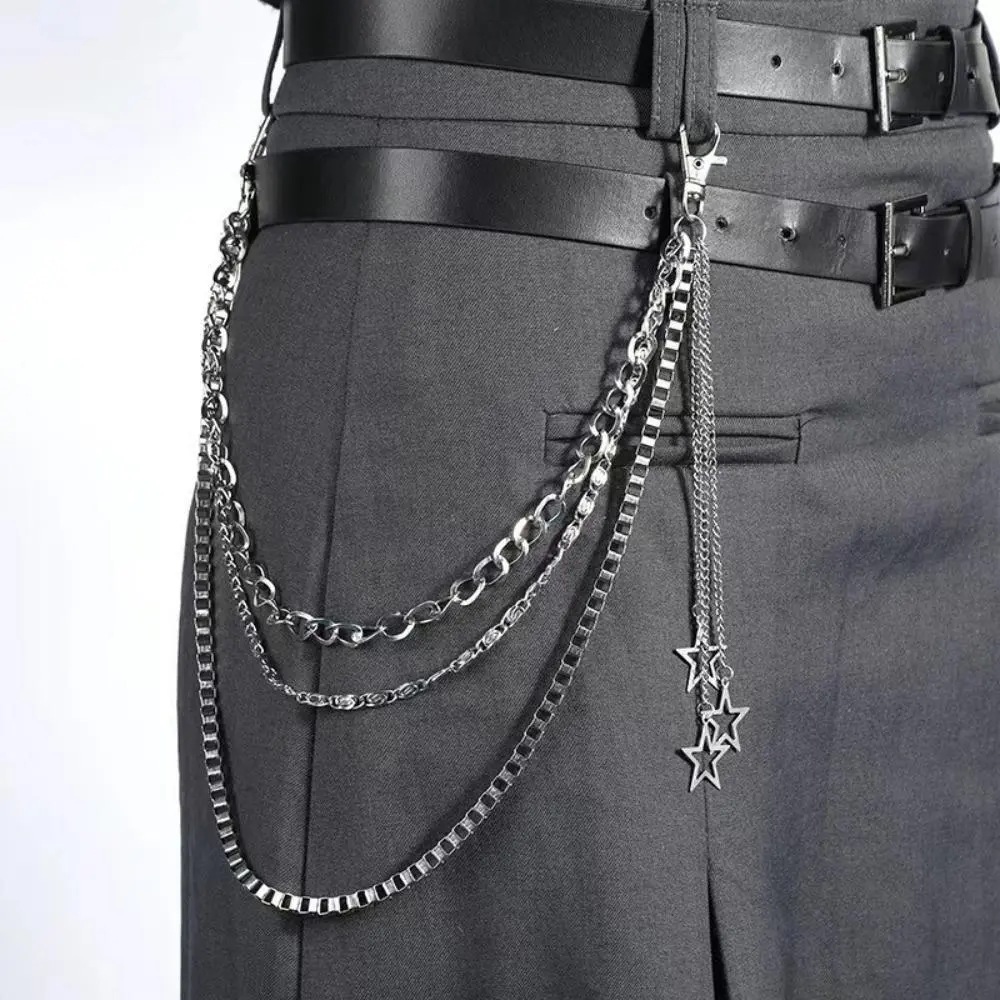 Y2K Silver Star Pants Chain | 46cm Dainty Trendy Jean Chain For Women Men Biker Punk#2026FashionTrend #TikTokMadeMeBuyIt #ViralAccessory #JewelryTok