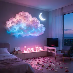 RGB Fantasy Thundercloud Light DIY Smart Light Supports Music Synchronized RGB Changes USB Powered Festival Gifts The Preferred Lighting Decoration for E-Sports Room/Bedroom Space/Party Gathering Venue Your Style