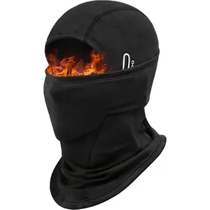 Ski Mask, Balaclava Face Mask with Movable Deisgn Shiesty Mask for Men Women for Winter Skiing Outdoor Work Cold Weather Black