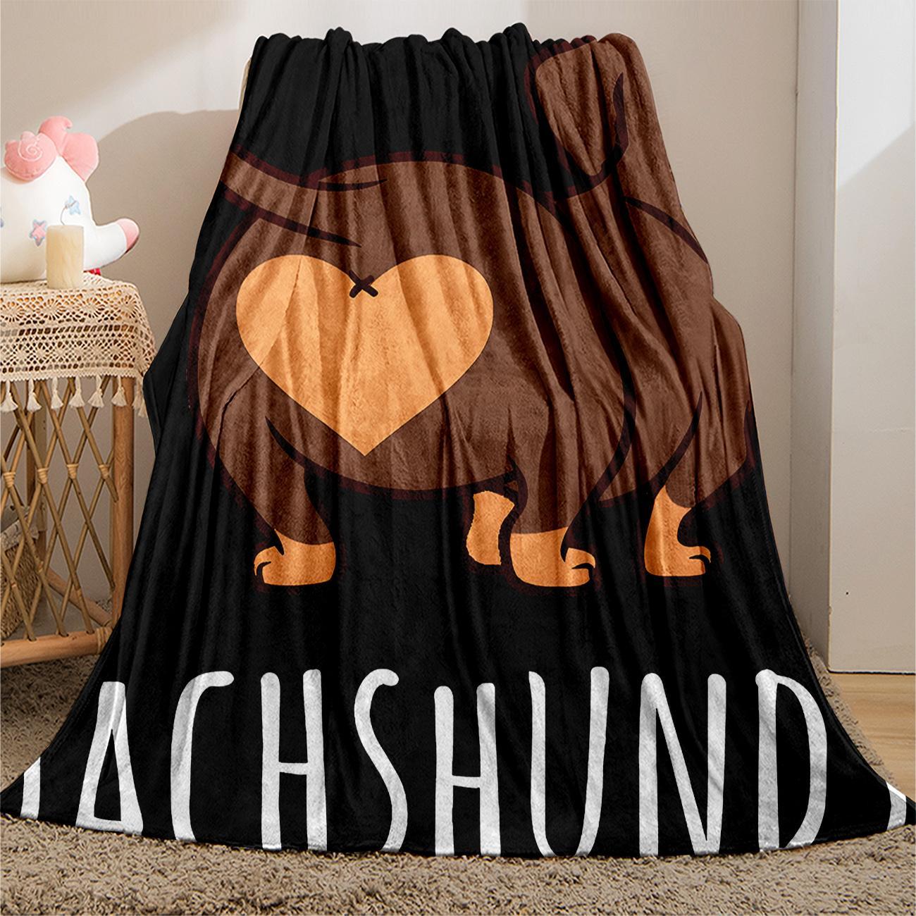 Puppy Pattern Flannel Blanket, 1 Count Soft Throw Blanket with Storage Bag, Napping Blanket for Sofa, Bed, Couch, Travel, Camping, Office