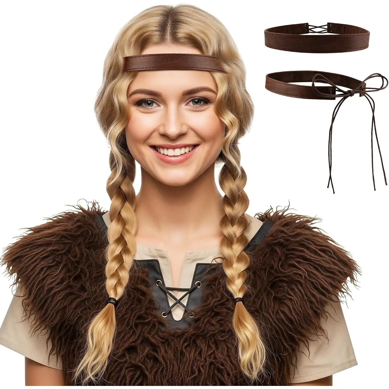 Headpiece Adjustable  Leather Headband Medieval Renaissance |  Headpiece Adjustable  Leather Headband Renaissance Headpiece Medieval Costume Accessory for LARP