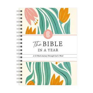 A4 Bible Study Journal, 52-Week & 365-Day Guided Scripture Workbook, Spiral Prayer Journal for Bible Study, Reflection, Devotions & Christian Faith Growth